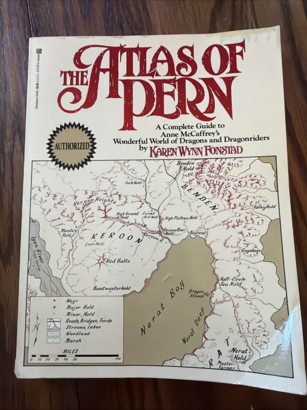 The Atlas of Pern by Karen Wynn Fonstad - 1st Edition Nov. 1984 Paperback